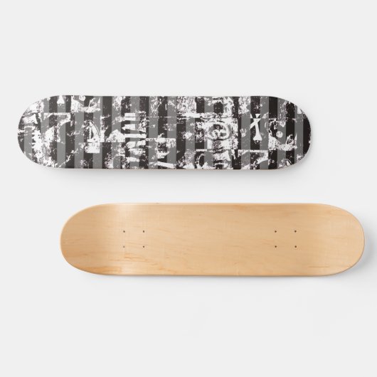 Stripy Graffiti Skateboard (Horizontal)