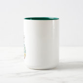 Stripy Kaninchen-Tasse Zweifarbige Tasse (Mittel)