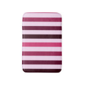 Stripy Red Pink Bath Mat Badematte (Vorderseite Vertikal)