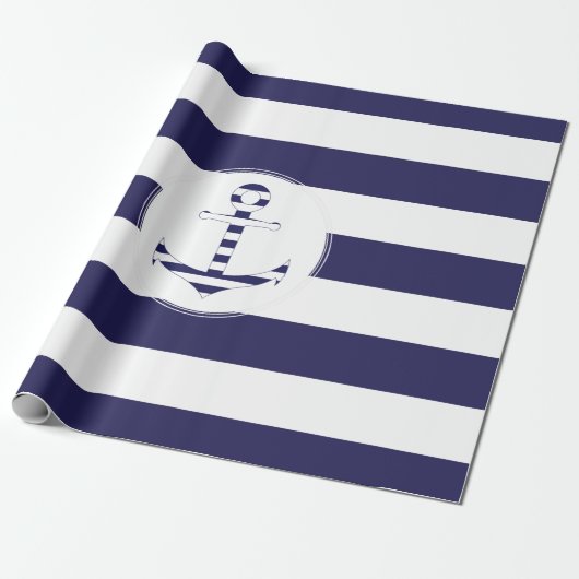 Stripy Seeanker Geschenkpapier (Ungerollt)