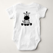 Stripy Zebra Baby Bodysuit Strampler (Rückseite)