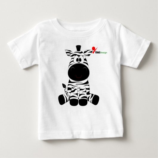 Stripy Zebra Baby T - Shirt (Vorderseite)