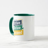 Strive Thrive gelingt! Green Tasse (Vorderseite Links)