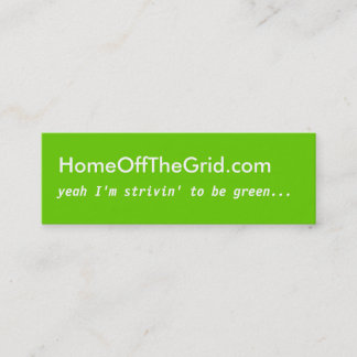 Strivin, zum grün zu sein - Visitenkarte