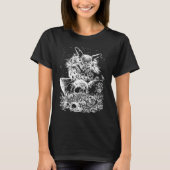 Strixes owl death nature barn skull skeleton goth  T-Shirt (Vorderseite)
