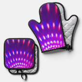 Strobe Light Design Oven Mitt & Pot Holder Set (Vorderseite/Rückseite)
