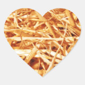 Stroh, abstrakte Gestaltung Herz-Aufkleber (Vorderseite)