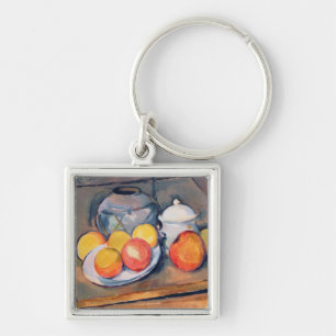 Stroh-bedeckter Vase Pauls Cezanne Schlüsselanhänger