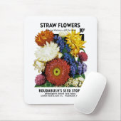 Stroh-Blumen-Samen-Paket-Aufkleber Mousepad (Mit Mouse)