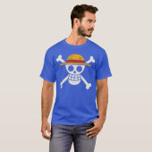 Stroh-Hut-Jolly-Roger-Junge T-Shirt (Vorne ganz)