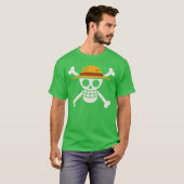Stroh-Hut-Jolly Roger T-Shirt (Vorne ganz)
