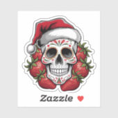 strohbedeckter Santa Day of the Dead Aufkleber (Blatt)