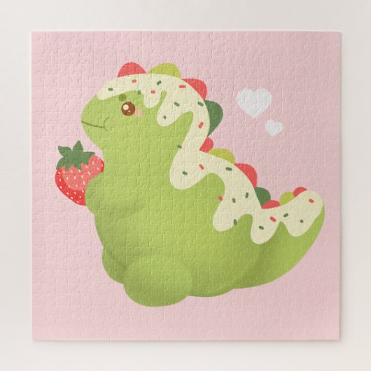 Strohbeer-Matcha-Dinosaurier Puzzle (Vertikal)