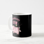 Strohbeere Kuh Lover Kawaii Kuh Kaffeetasse (Vorderseite Links)