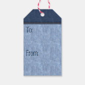 Strohblauer Denim (To-From) Geschenkanhänger (Vorderseite)