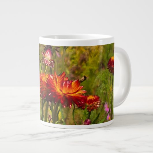 Strohblumen Jumbo-Tasse (Vorderseite Rechts)