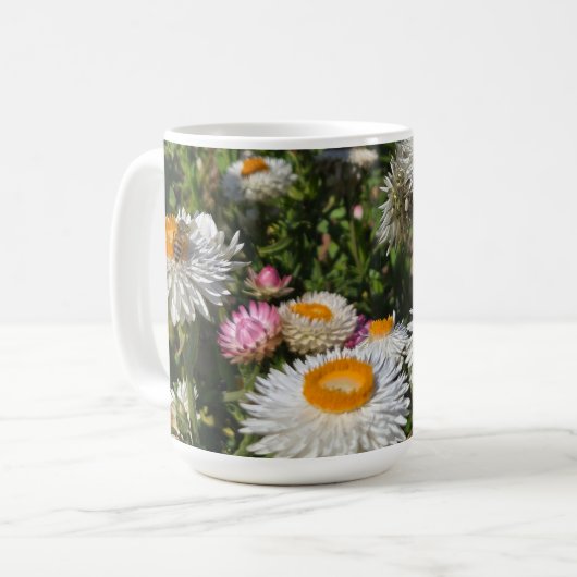 Strohblumen Kaffeetasse (Vorderseite Links)