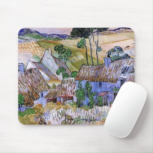 Strohdach-Hütten von Hill von Vincent van Gogh Mousepad (Mit Mouse)