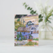 Strohdach-Hütten von Hill von Vincent van Gogh Postkarte (Stehend Vorderseite)