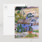 Strohdach-Hütten von Hill von Vincent van Gogh Postkarte (Vorne/Hinten)