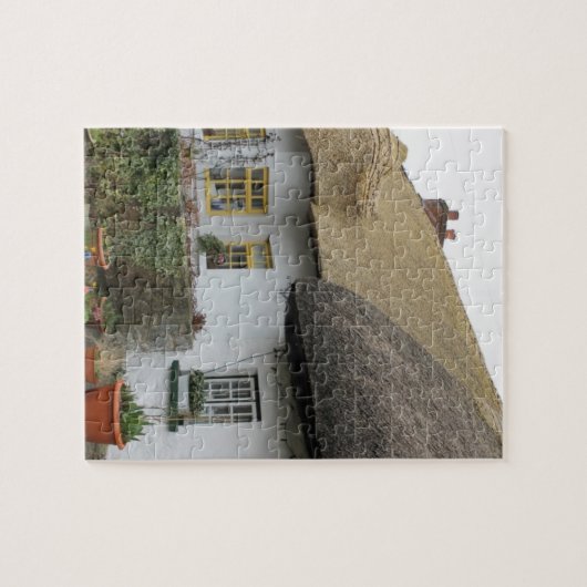 Strohdächer in Adare Irland Puzzle (Horizontal)