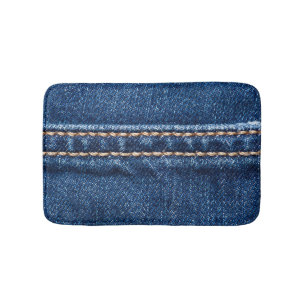 Strohdenim: Nähte Jeans Textur. Badematte