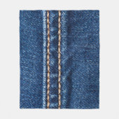 Strohdenim: Nähte Jeans Textur. Fleecedecke (Vorderseite)