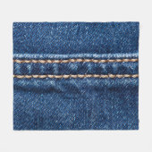 Strohdenim: Nähte Jeans Textur. Fleecedecke (Vorderseite (Horizontal))