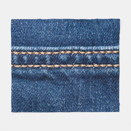 Strohdenim: Nähte Jeans Textur. Fleecedecke (Vorderseite (Horizontal))