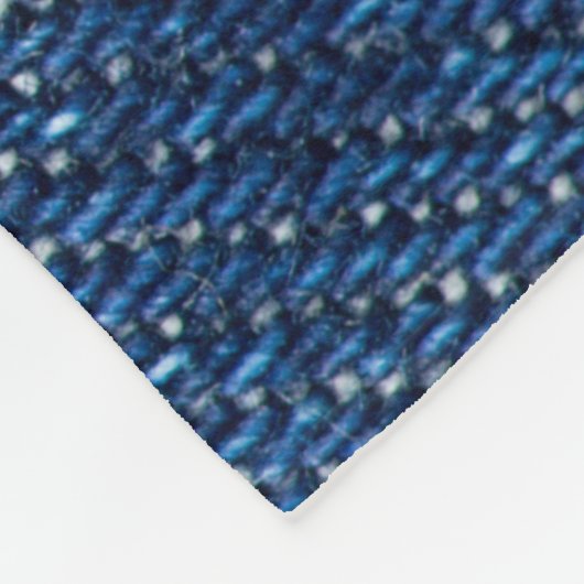 Strohdenim: Nähte Jeans Textur. Fleecedecke (Ecke)