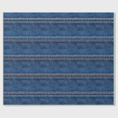 Strohdenim: Nähte Jeans Textur. Geschenkpapier (Flach)