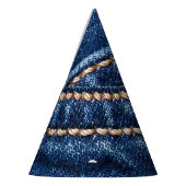 Strohdenim: Nähte Jeans Textur. Partyhütchen (Links)