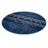Strohdenim: Nähte Jeans Textur. Schneidebrett (Ecke)