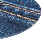 Strohdenim: Nähte Jeans Textur. Schneidebrett (Ecke)