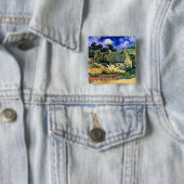 Strohgedeckte Hütten in Cordeville Van Gogh Button (Beispiel)