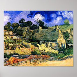 Strohgedeckte Hütten in Cordeville Van Gogh Poster