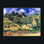 Strohgedeckte Hütten in Cordeville Van Gogh Postkarte<br><div class="desc">Hütten in Cordeville, Vincent van Gogh, Auvers-sur-Oise Juni 1890. Öl auf Leinwand, 72 x 91 cm. Paris, Musée d'Orsay. F 792, JH 1987 Vincent Willem van Gogh (30 März 1853 - 29 Juli 1890) war ein niederländischer Post-Impressionist Künstler. Einige seiner Gemälde gehören heute zu den bekanntesten, populärsten und teuersten Kunstwerken...</div>