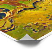 Strohhalme Hütten im Sonnenschein (van Gogh) Poster (Ecke)