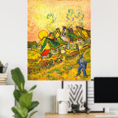 Strohhalme Hütten im Sonnenschein (van Gogh) Poster (Heimbüro)