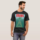 Strohhalme retro T-Shirt (Vorne ganz)