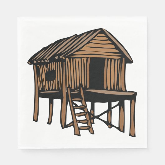 Strohhaus Serviette (Vorderseite)