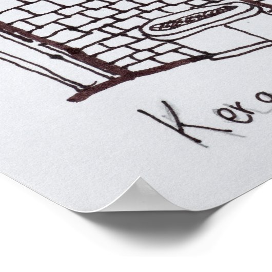 Strohhäuser, Kerascoet | Bretagne, Frankreich Poster (Ecke)