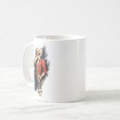 Strohhut-Abenteuer-Wasserfarben-Tasse Kaffeetasse (Vorderseite Links)