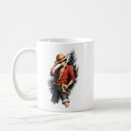 Strohhut-Abenteuer-Wasserfarben-Tasse Kaffeetasse (Links)