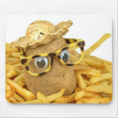 Strohhut auf Kartoffeln Mousepad (Vorne)