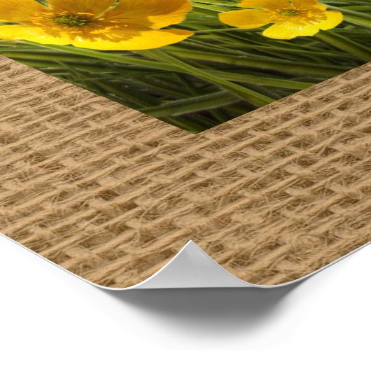 Strohhut in "Meadow Fotografy Art Poster" Poster (Ecke)