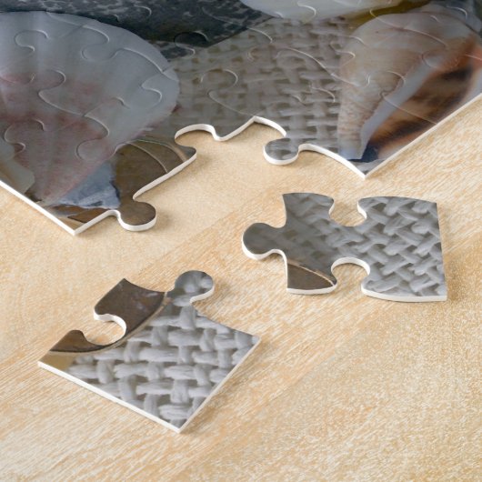 Strohhut mit Muscheln Jigsaw Puzzle (Seite)
