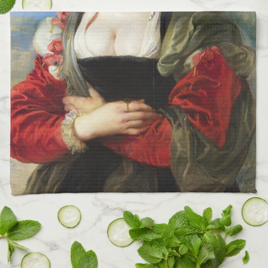 Strohhut Peter Paul Rubens Meisterwerk Handtuch (Gefaltet)