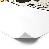 Strohhut Skull Design Poster herunterladen (Ecke)