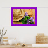 Strohhut und Lavender Blume Fotografie Art Poster (Küche)
